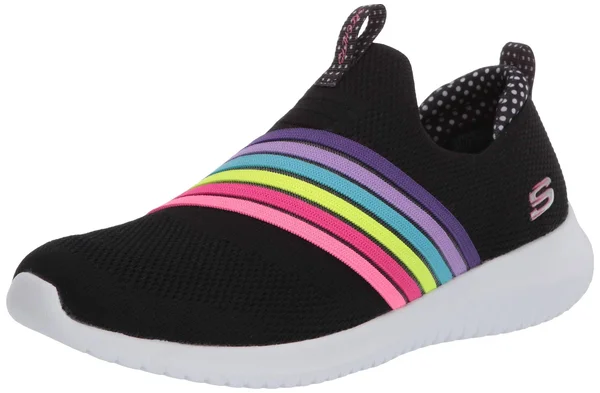 Skechers Girls& Ultra Flex - Brightful Day Athletic Shoes Black 11.5L
