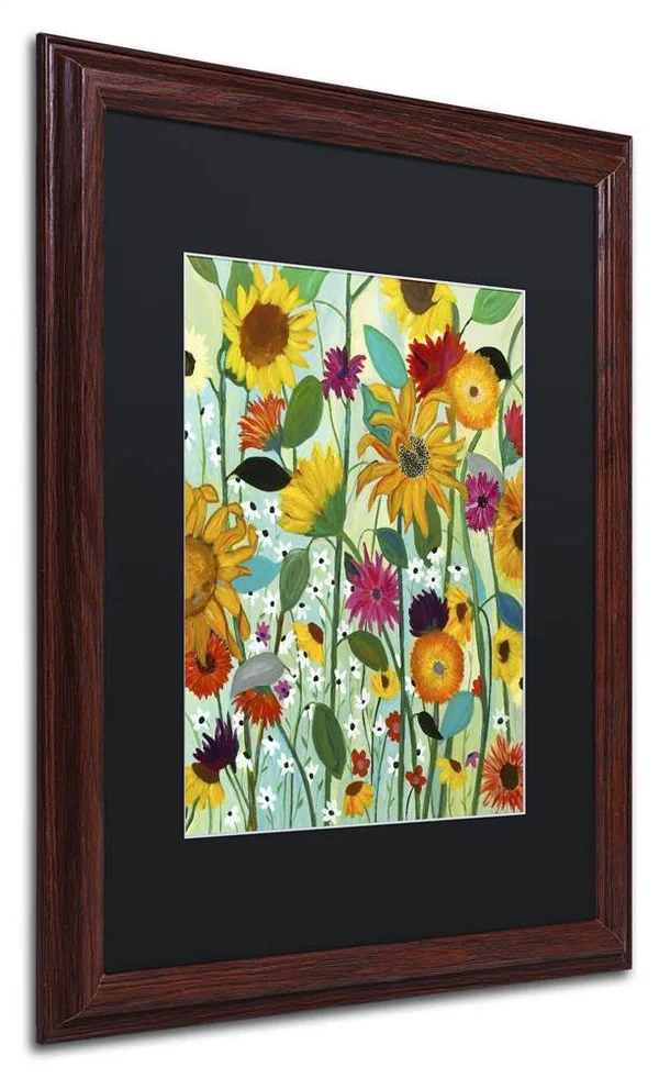 Trademark Art Contemporary 'Sunflower House' Matted Framed Art