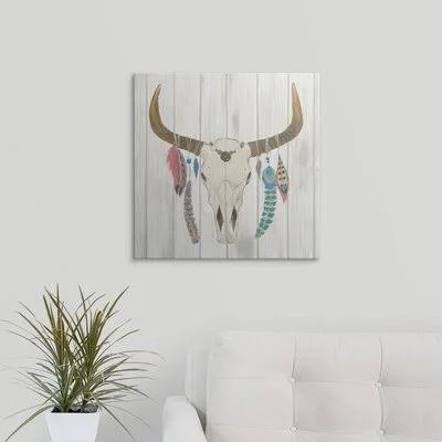 Elyot &Bohemian Rising I No Border& by Emily Adams Painting Print Bungalow Rose Format: Canvas - Size: 20x22 H x 20x22 W x 1.5x22
