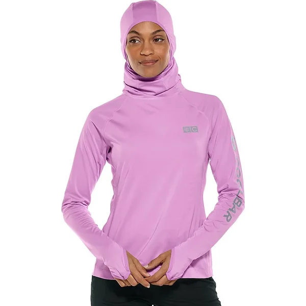 Coolibar Plus Size Women's Paros Sailing Hoodie, Shirts for Women, Purple, 2x