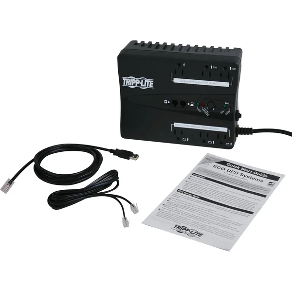 Tripp Lite UPS 350VA 210W Eco Green Battery Back Up Compact 120V USB RJ11 UPS - 210W - 350 VA