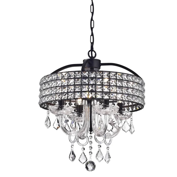 Kong Anteron 4-Light Black Semi-Flush Mount