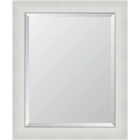 Melissa Van Hise High Gloss Resin Frame Wall Mirror - Size: 34.5x22 H x 28.5x22 W x 1.25x22 D, Finish: White
