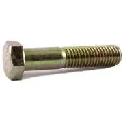 1/4-28 x 3 3/4 Grade 8 Hex Cap Screw Yellow Zinc Plated Domestic USA (50)