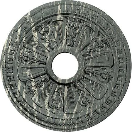 18 1/8 inchod 3 5/8 inchid x 1 1/8 inchp Raymond Ceiling Medallion (Fits Canopies Up to 5 1/8 inch), Hand-Painted Painted Turtle