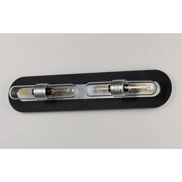 Maxim Lighting 21704CLBKAL Dual 4-Light Bath Vanity in Black - Brushed Aluminum