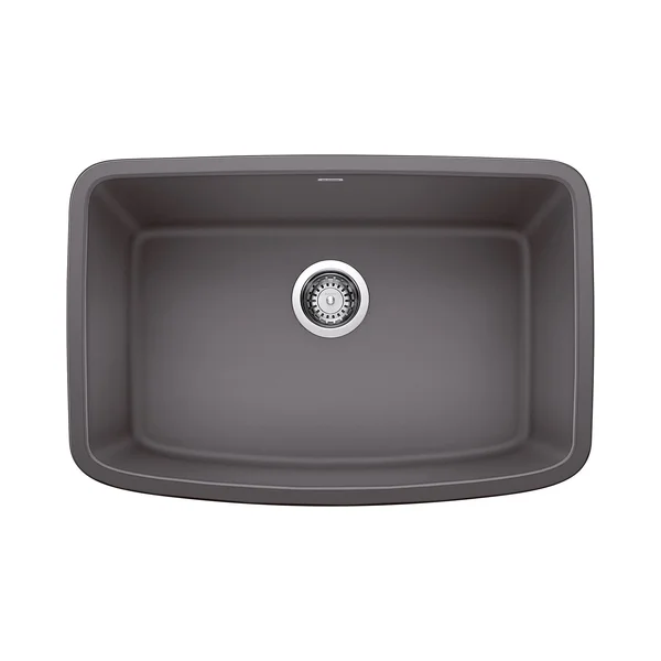 Blanco 27 inch Valea Undermount Single Bowl Kitchen Sink - Cinder 442548