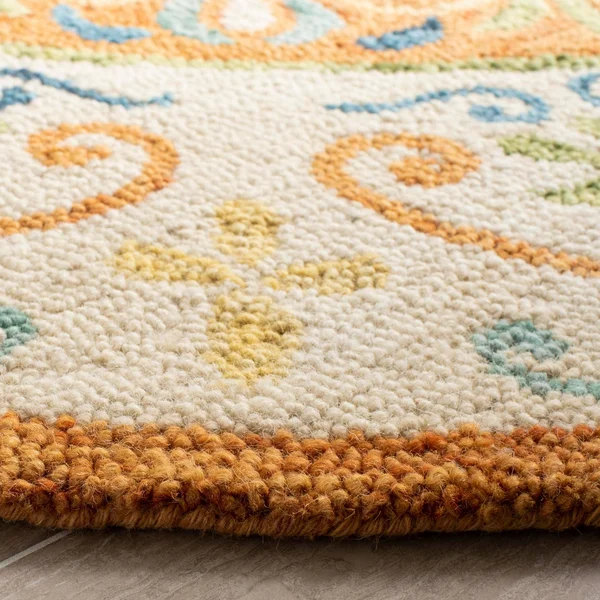 Safavieh Novelty 601 Rust - Ivory 5& x 5& Round Rug