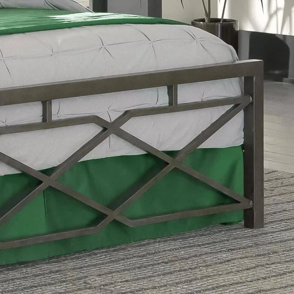 eLuxury Metal Bed Frame - Geometric Style Platform Metal Bed Frame Foundation, California King