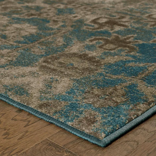 Oriental Weavers Brentwood 8020L Multi/ Blue Area Rug 5& 3x22 x 7& 3x22