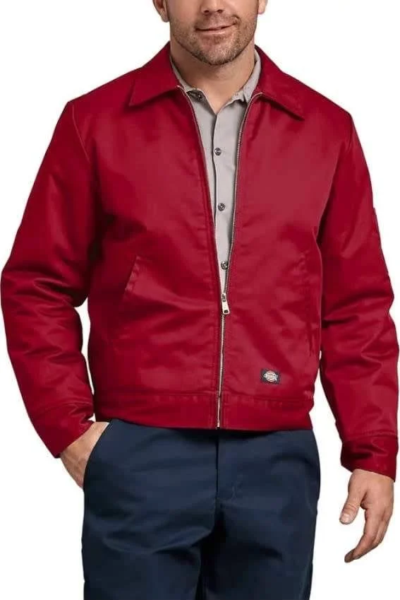 Dickies Lined Eisenhower Jacket (TJ15) 2nd Color, English Red, L, RG