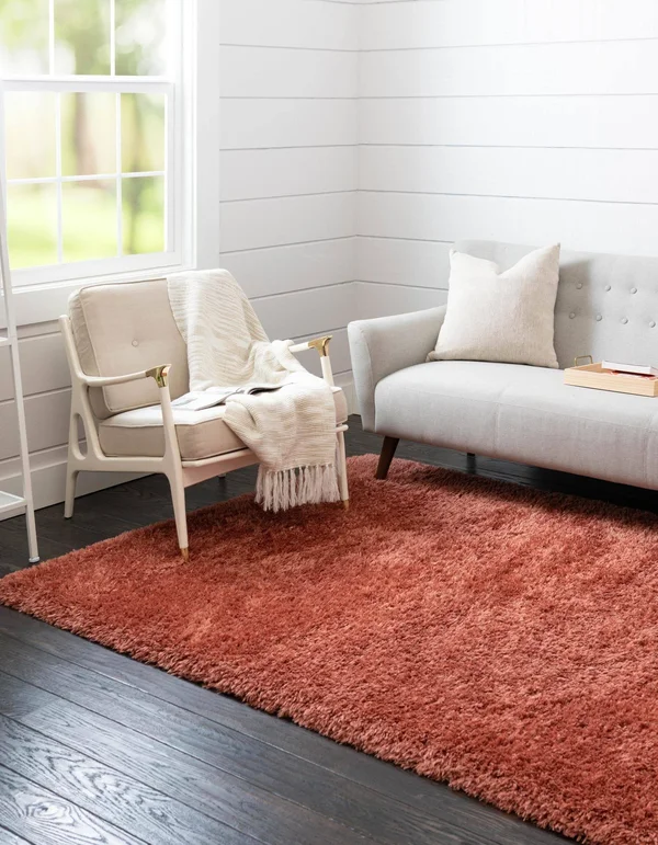 Infinity Shag Vintage Rose 8x11 Area Rug