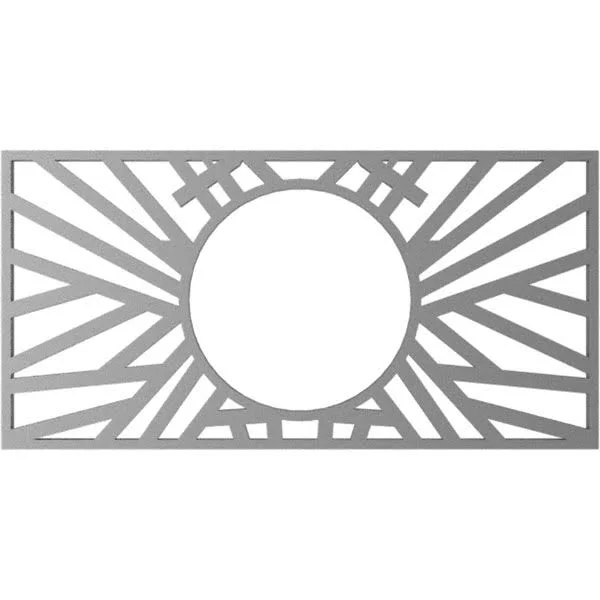 Ekena Millwork CMPP36X18HOAPG 36x22W x 18x22H x 13 3/8x22ID x 1x22P Hoover Architectural Grade PVC Pierced Ceiling Medallion - An