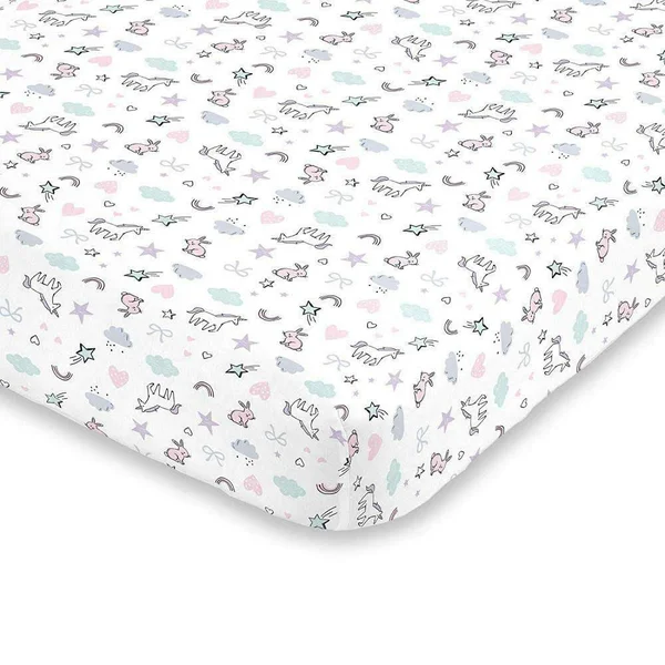 Carter&s Unicorn Snuggles 4-Piece Crib Bedding Set - Pink, 28" x 52"