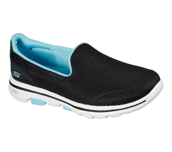 Skechers Women's GOwalk 5 Fantasy Walking Shoe Black/Turquoise 9