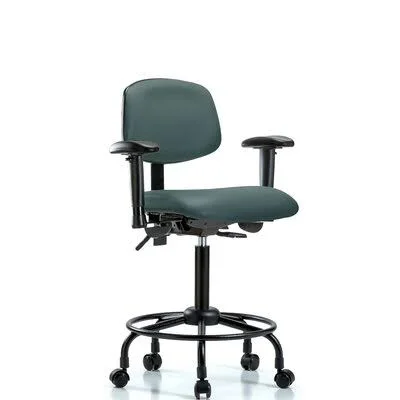 Symple Stuff Otis Drafting Chair, Blue