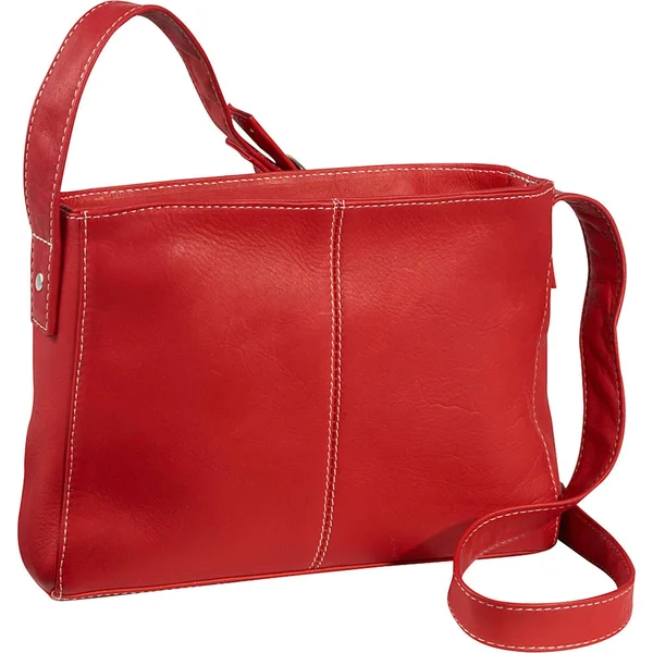 Le Donne Leather Top Zip Crossbody Bag (Tan)