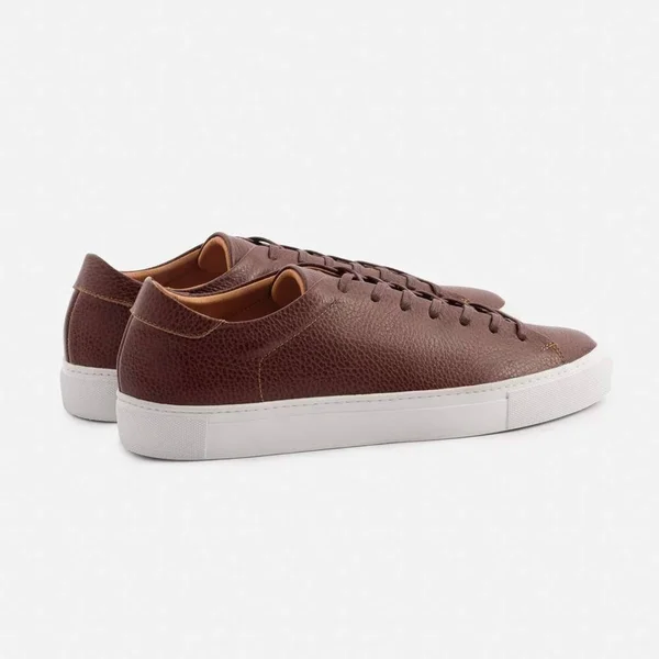Beckett Simonon Reid Sneakers - Pebbled - Oxblood/White, Size 10, Men's Sneakers