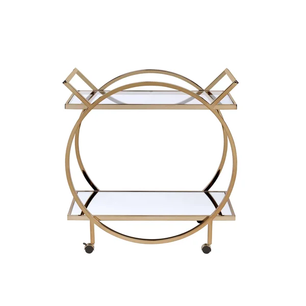 Acme Traverse Serving Cart - Champagne & Mirrored