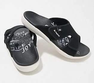 Spenco Orthotic Slide Sandals - Kholo Inspire - Size 7 Wide, Black