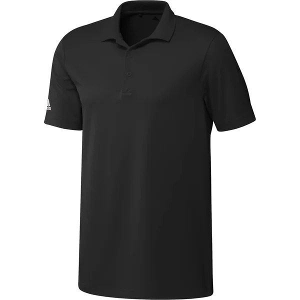 Men's Adidas Heathered Performance Golf Polo, Size: Large, Black