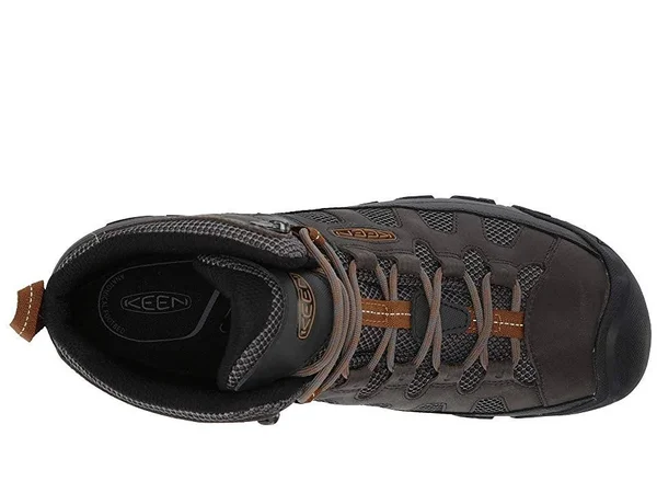 Keen Men's Targhee Vent Mid Boot - 7 - Raven, Bronze Brown