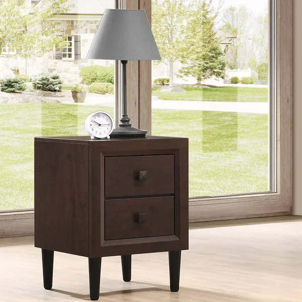 Carson Carrington Kaalaslupa Contemporary 2-Drawer Nightstand - Espresso