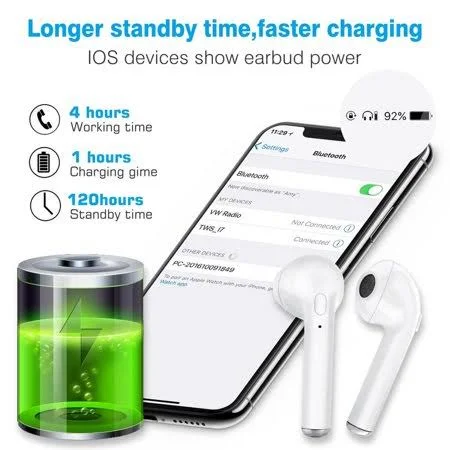 Bluetooth Headphones - Wireless Earbuds Stereo Earphone Cordless Sport Headsets for iPhone 8, 8 Plus, X, 7, 7 Plus, 6S, 6S Plus w