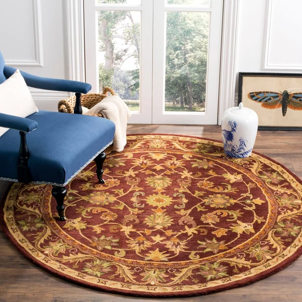 Safavieh Antiquity AT52B 3&6x22 Round Wine, Gold Rug