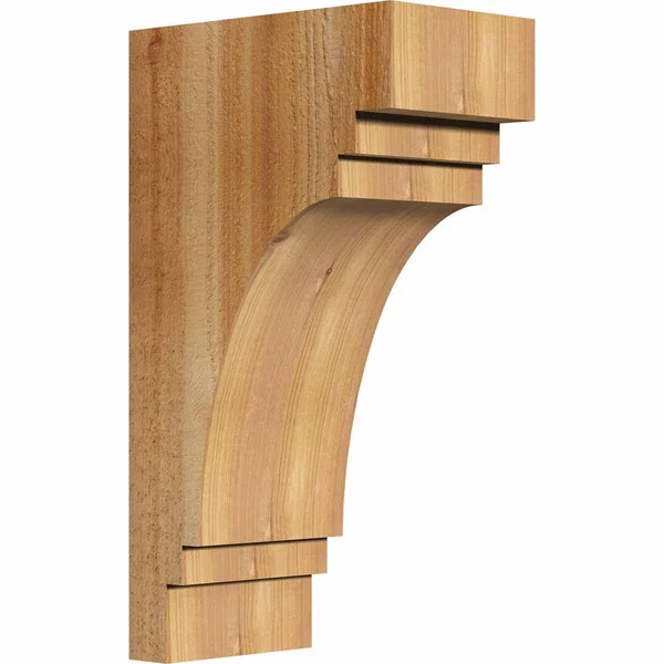 6x22W x 10x22D x 18x22H Pescadero Rough Sawn Corbel, Western Red Cedar