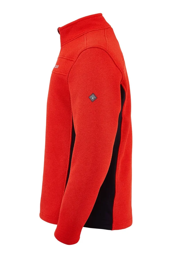 Spyder Men's Encore Half Zip Fleece Jacket - Medium - Abyss - Volcano