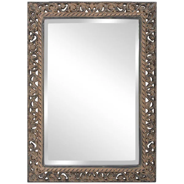 Howard Elliott Rectangle Bristol Glossy Charcoal Gray Mirror - 6041CH