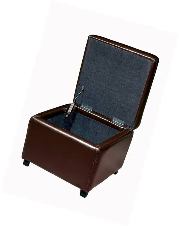 Baxton Studio Storage Cube Ottoman in Black