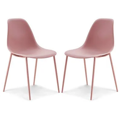 AllModern Germania Side Chair Color: Blush Pink