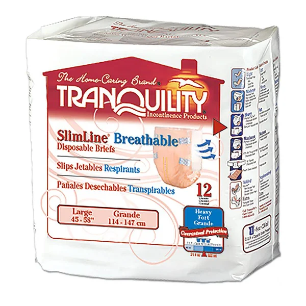 Tranquility Slimline Breathable Brief, Large, 96/Case