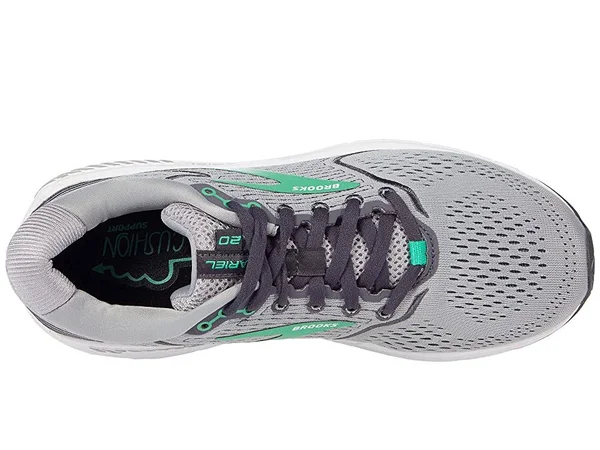 Brooks Women's Ariel &20 Alloy/Blackened Pearl/Green - 7, 2E