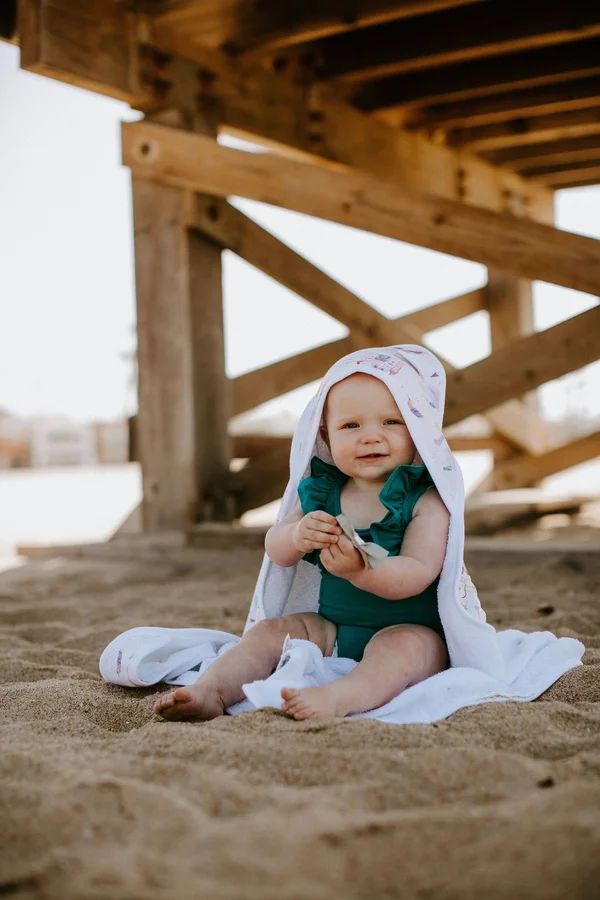 Copper Pearl Enchanted Knit Hooded Towel