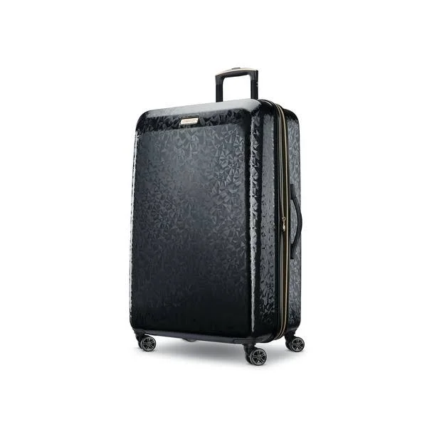 American Tourister Beau Monde 28-Inch Hardside Spinner, Checked Luggage, One Piece, Adult Unisex, Size: 28 inch - Checked, Black