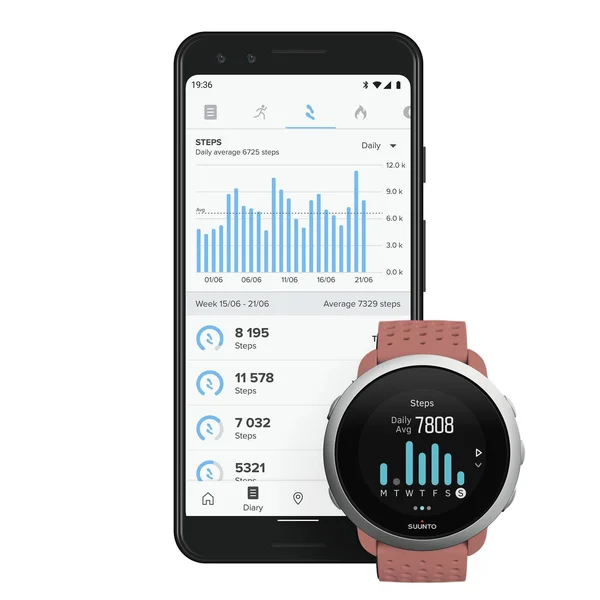 Suunto 3 GPS Sports Smartwatch (Granite Red)
