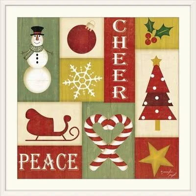 &Christmas Art &Holiday Sampler II& by Jennifer Pugh Graphic Art Print The Holiday Aisle Size: 24x22 H x 24x22 W x 1x22 D - Forma