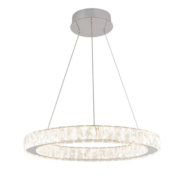 Artika Celebrity 20-Watt Integrated LED Chrome Pendant with Clear Crystals