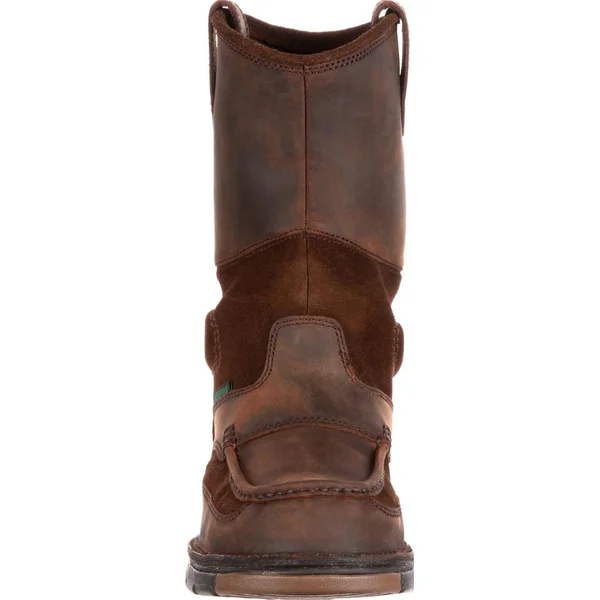 Men's Brown Georgia Athens Steel Toe Waterproof Wellington Size 14