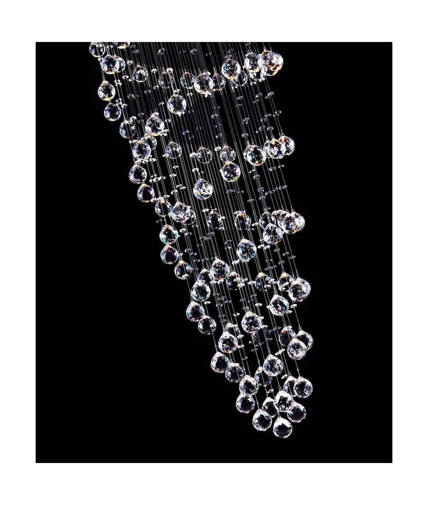 Saint Mossi Modern K9 Crystal Raindrop Chandelier Lighting Flush Mount LED Ceiling