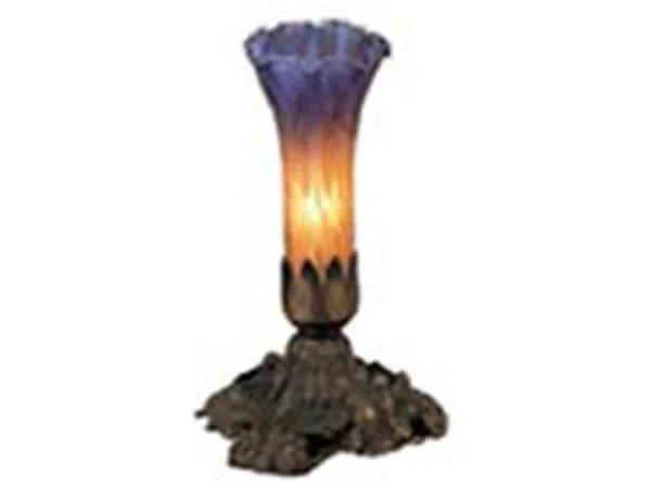 Meyda 8x22H Amber/Purple Pond Lily Accent Lamp - 11295