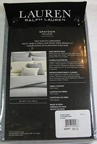 Lauren Ralph Lauren Graydon Melange Pillowcase, Set of 2 - Indigo