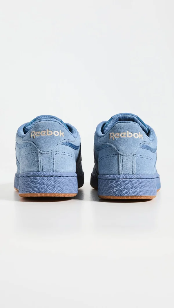 Reebok Club C 85 Blue Slate/Modern Beige/Gum Men's Shoes, Light Blue, Size: 10.5, Leather