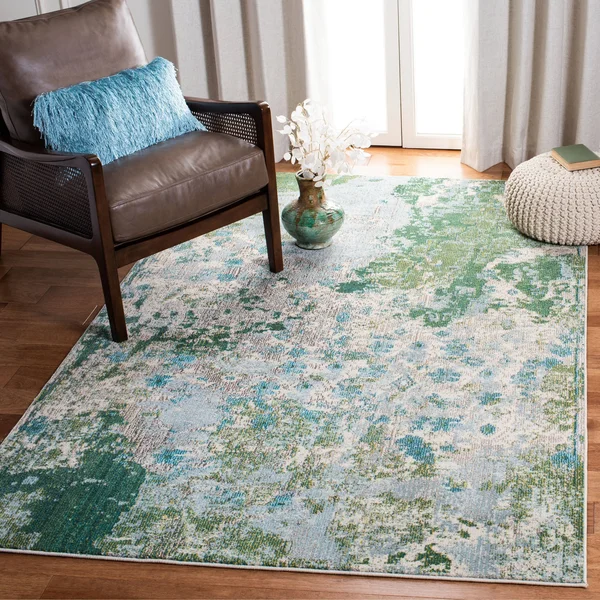 Safavieh Monaco Phoebe Abstract Area Rug - Green/Turquoise, 4& x 5&7 inch