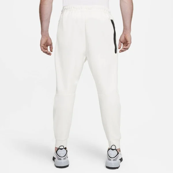 Nike Tech Fleece Taped Jogger Pants in White/Sail Size Small, Cotton/Polyester/Fleece