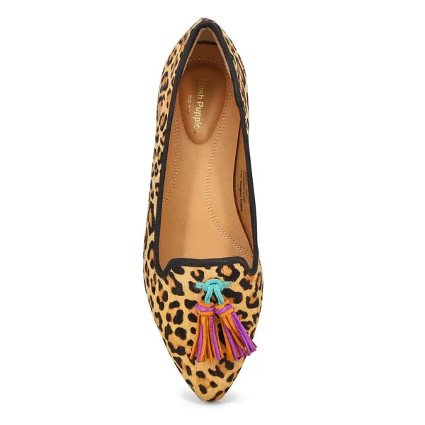Hush Puppies Sadie Tassel Slip-On 8.5 Women's Leopard