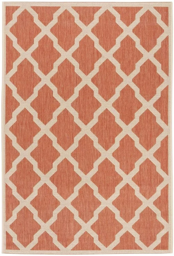 Safavieh Linden LND122P 6&7x22 x 6&7x22 Round Rust - Creme Area Rug